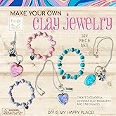 Hapinest Make Your Own Clay Jewelry Making Kit for Girls,Create 3 Bracelets & 3 Necklaces