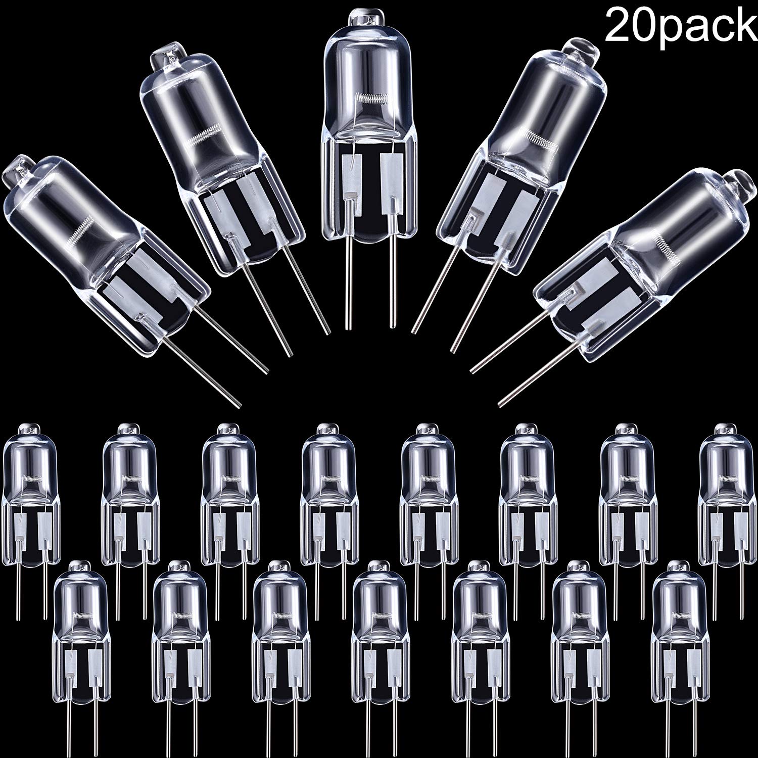 Buy 20 Pieces G4 Halogen Light Bulbs Clear 12 V Replacement for Cooker