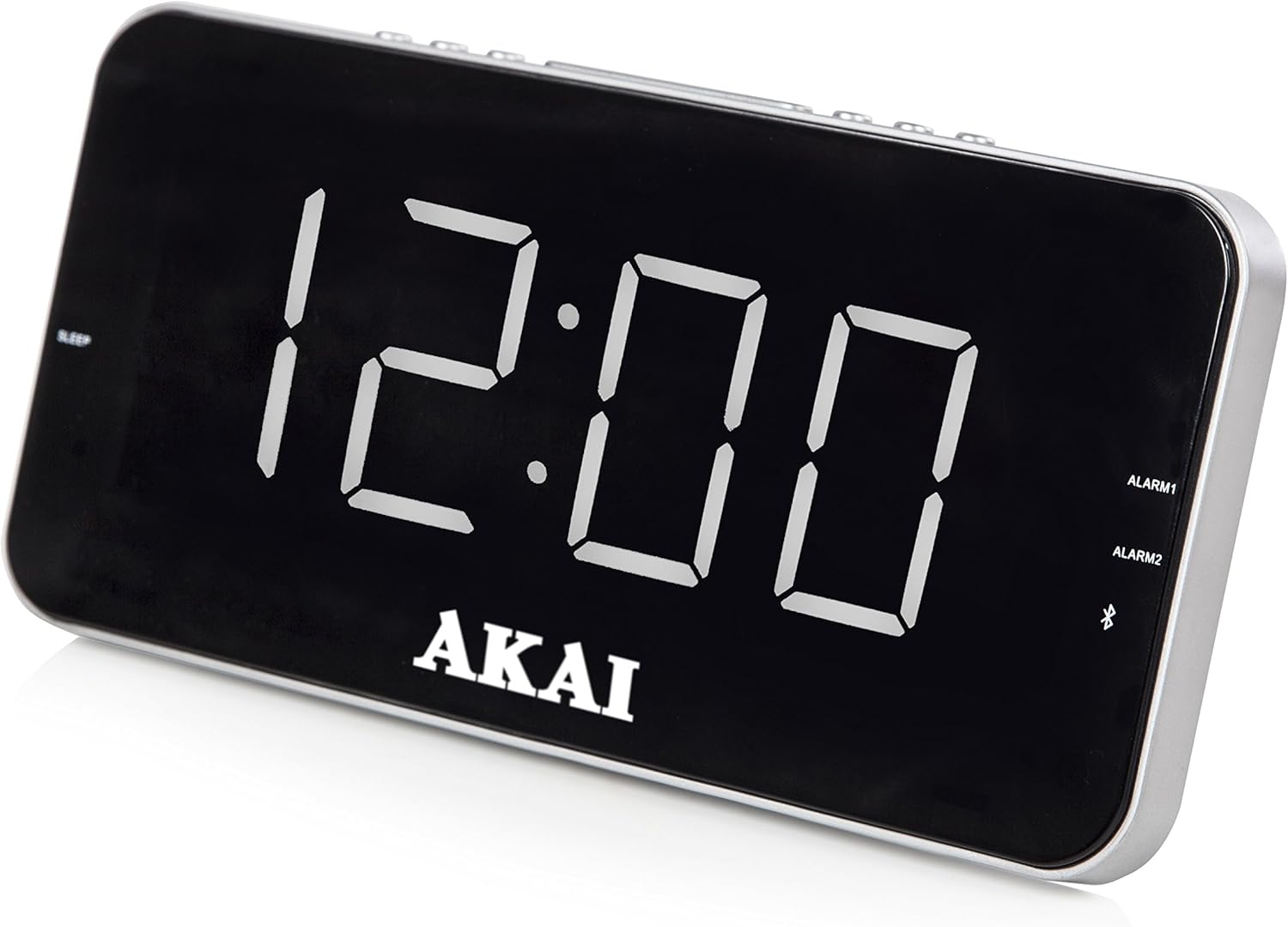 Akai AM/FM Alarm Clock Radio with Jumbo 1.8Inch LED Display, Dimmer
