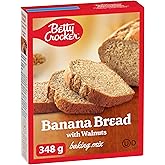 Betty Crocker Banana Bread Mix with Walnuts, Muffin Mix, Baking Mix, 348 Grams Package Box, Tastes Like Homemade, Easy to Bak