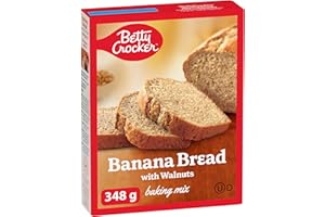 Betty Crocker Banana Bread Mix with Walnuts, Muffin Mix, Baking Mix, 348 Grams Package Box, Tastes Like Homemade, Easy to Bak