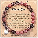 CHICING Thank You Gifts for Women Natural Stone Retirement Bracelet Appreciation Gifts for Women Grateful Gifts for Female Teacher Coworkers Boss Volunteer Nurse Doctor Manager Director