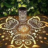 Fabuday Owl Outdoor Solar Lantern Waterproof - Hanging Solar Power Lights Led for Outside, Garden Decor for Patio, Porch, Balcony, Yard and Deck, Gardening Decorations Gifts for Women Mom Sister