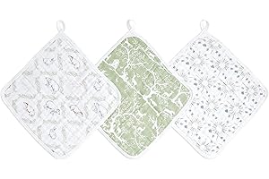 aden + anais Essentials Washcloth 3-Pack, Super Soft 100% Cotton Muslin, Gentle on Skin, 3 Absorbent 11x11 Layers, Softer with Every Use, Perfect for Babies, Infants, Toddlers, Harmony