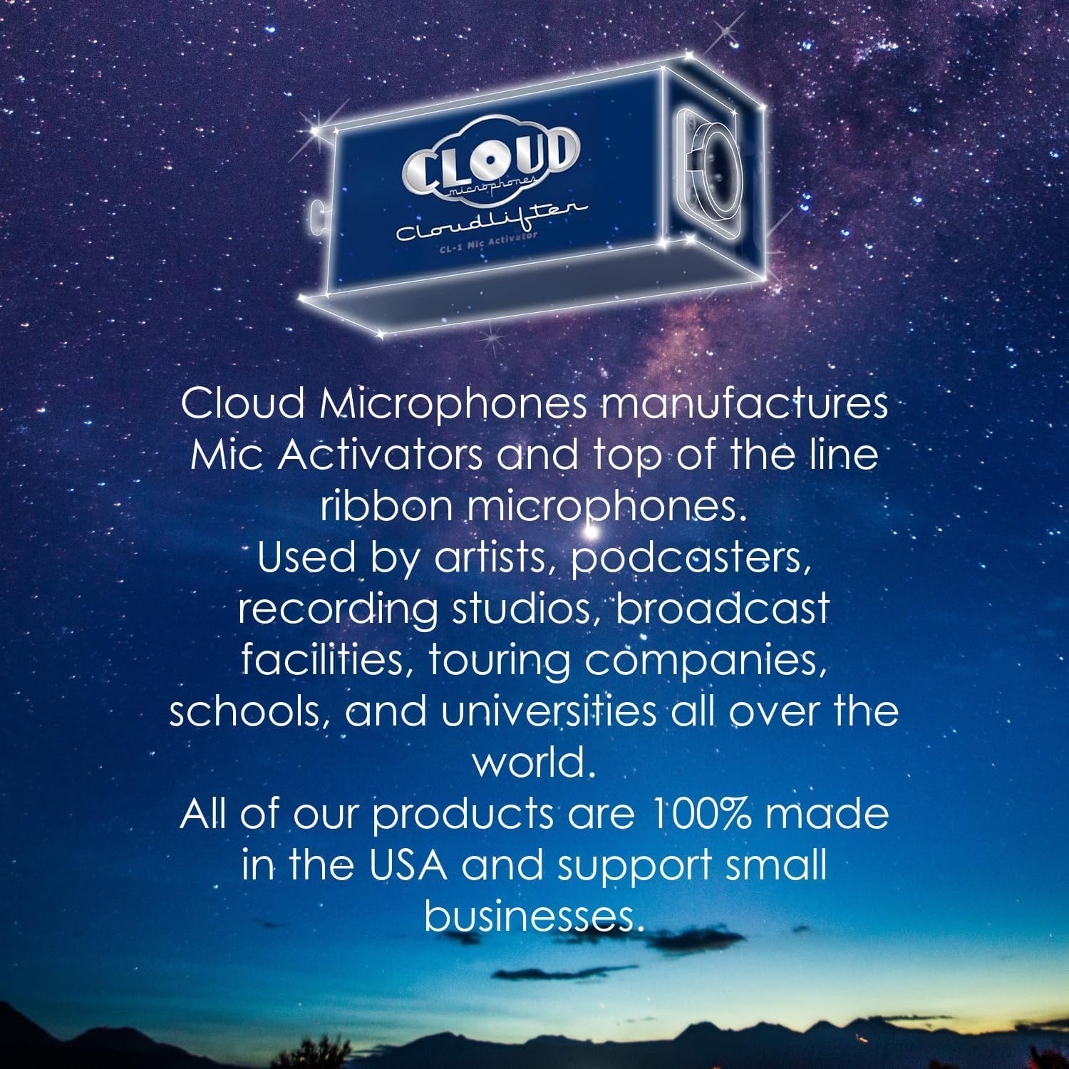 Cloud Microphones Cloudlifter CL-1 Mic Activator - Ultra-Clean Microphone Preamp Gain - USA Made