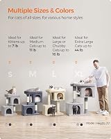 Feandrea Cat Tree Tower 84 cm Large Perch 56 x 40 cm for Large Cats view 7