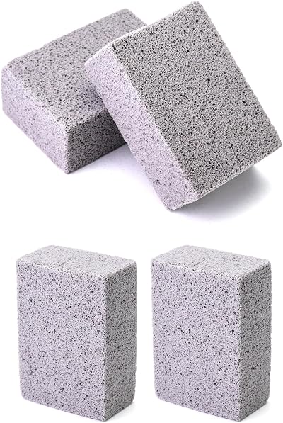 QWORK 4Pcs Grill Cleaning Brick Pumice Cleaning Block 10x7x4CM BBQ Tool