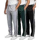 Real Essentials 3 Pack: Men’s Sweatpants – Athletic Track Pants with Pockets | Workout, Running & Lounge (Big and Tall)