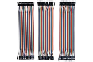 RGBZONE 120pcs 20CM Multicolored Dupont Wire 40pin Male to Female, 40pin Male to Male, 40-pin Female to Female Solderless Bre