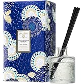 Voluspa Mediterranean Lemon Scented Reed Diffuser, 3.4 oz, Oil Reed Diffusers for Home, Handcrafted in the USA