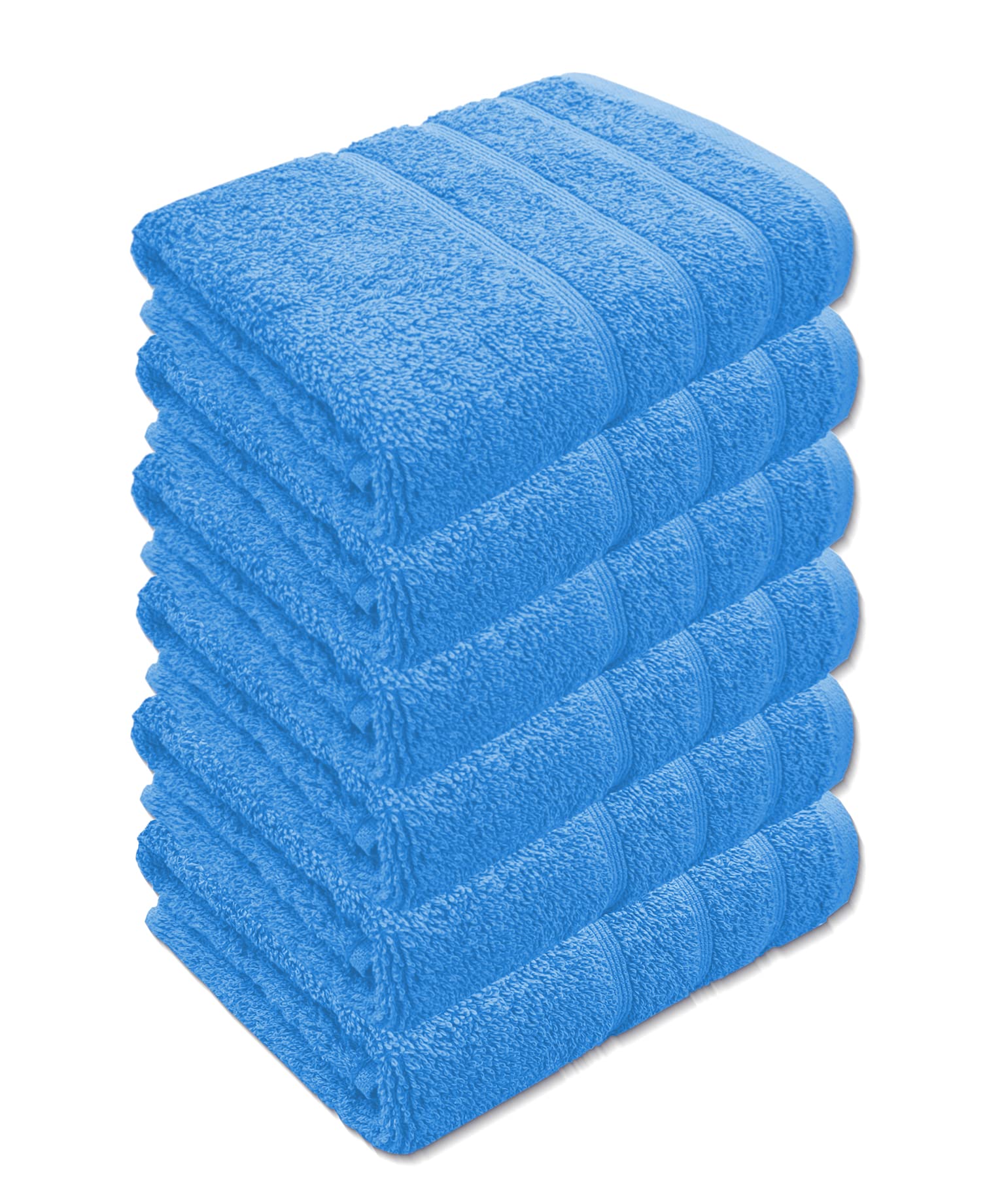 A & B TRADERS Premium Cotton Hand Towels 100% Soft Ring Spun Cotton 50 x 85 cm Hotel Quality Thick Absorbent (Cobalt, 6)