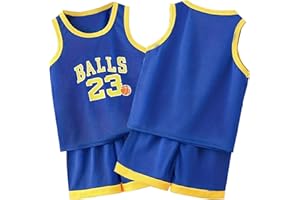 MTTYYD Kids Basketball Jerseys 23# for Kids Sports Tank Top and Shorts Boys Girls 2-14 Years