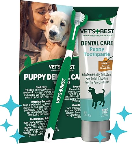 Vet's Best Dog Toothpaste Toothbrush Kit for Puppies – Puppy