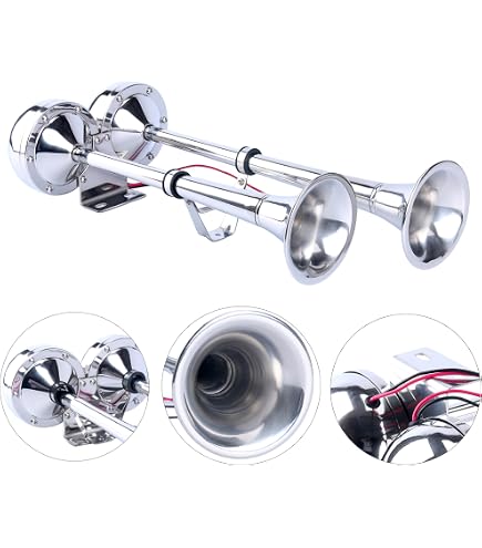 thumbnail image 2 of Ongaro Stainless Steel 3" Mini Single Drop-In Boat Horn 12V | Low Pitch 106dB | Waterproof | Schmitt & Ongaro 10050 2 of 5