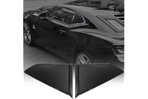 LitMiRaCle Rear Side Window Louvers Windshield Sun Shade ABS Window Cover Vent Lambo Style for Chevy Chevrolet Camaro 2016-2022 Left Right 2PCS