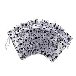 100-Pack 3x4 Sheer Organza Drawstring Gift Bags