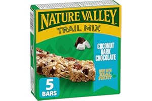 NATURE VALLEY Coconut Dark Chocolate Granola Bars, No Artificial Colours, No Artificial Flavours, Made with Whole Grains, Mad