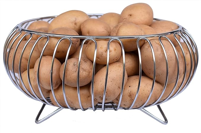 Planet Heavy Stainless Steel Vegetable and Fruit Bowl Basket - Nickel Chrome Plated