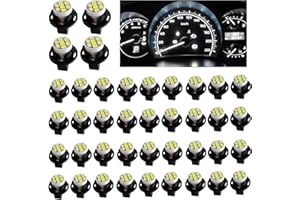 GLOFE 40 Pieces T10 194 168 LED Dash Instrument Light Bulbs with Twist Lock Socket, Bright White Instrument Cluster Light Bul