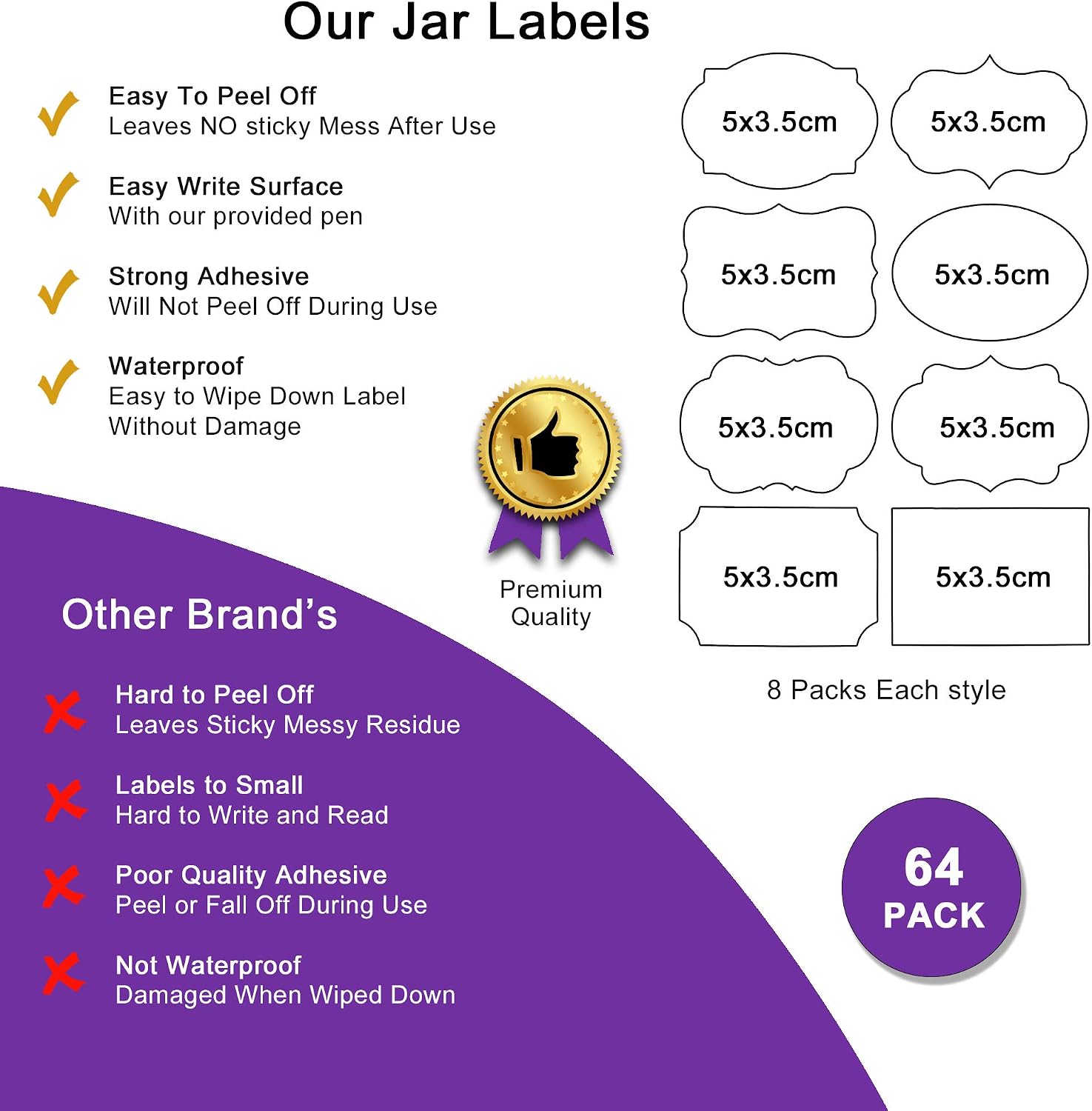 Armiz Labels for Jars 64 PCS - Image 4