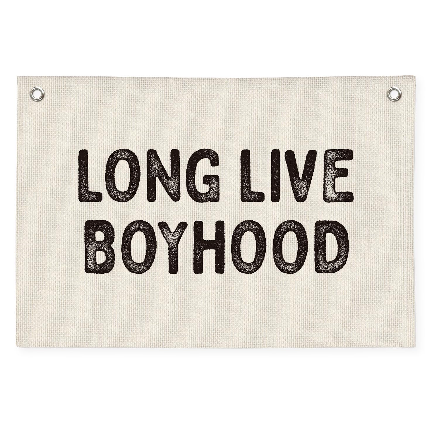 Photo 1 of Wheatwin Long Live Boyhood Banner, Boys Room Decor, Vintage Linen Banner Wall Hanging Flag Decor for Toddler Boy Room Nursery Playroom