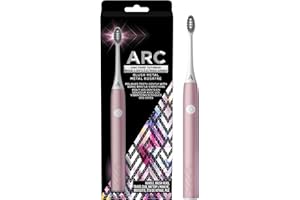 Oral B Crest ARC Sonic Power Battery Toothbrush with Travel Case, Blush Metal, Rose Gold