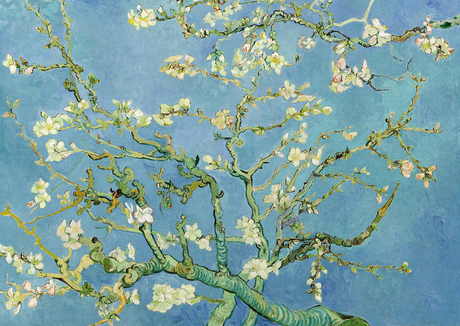 Photo 1 of 1000 Piece Puzzle for Adults Almond Blossoms by Van Gogh Jigsaw Puzzles 1000 Pieces Van Gogh Puzzles for Adults 1000 Pieces Famous Oil Painting Puzzle 1000-Piece Jigsaw Puzzles