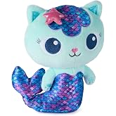 Gabby's Dollhouse, Fin-Tastic Mercat Premium 10-Inch Tall Plush Toy | 10-Inch Plush, Moving Mermaid Tail, Soft Stuffed Animal, Detailed Stitching, Kids Toys for Girls &amp; Boys Ages 3 and Up