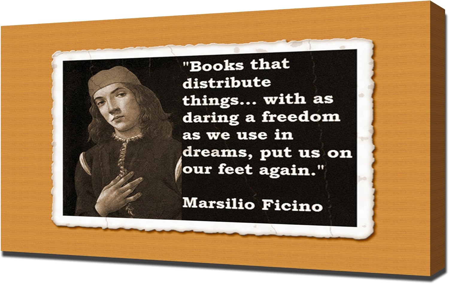 Amazon マルシリオ フィチーノ引用符1 キャンバスアートプリント アートフレーム ポスター オンライン通販