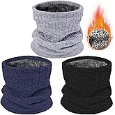 YUHAN PRETTY 3 Pack Winter Neck Warmer & Ski Mask for Men Women Thermal Warm Fleece Face Mask Neck Gaiter Scarf Gift
