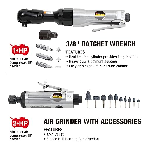 Trades Pro Air Tool and Accessories Kit, 71 Piece, Impact Wrench