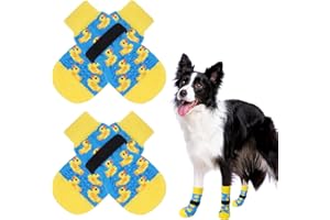 SCENEREAL Anti Slip Dog Socks for Hot/Cold Pavement, Double Sides Dog Boots & Paw Protectors to Prevent Licking Paws, Non Slip Anti Twist Small Medium Large Senior Dogs Socks for Hardwood Floors, Blue