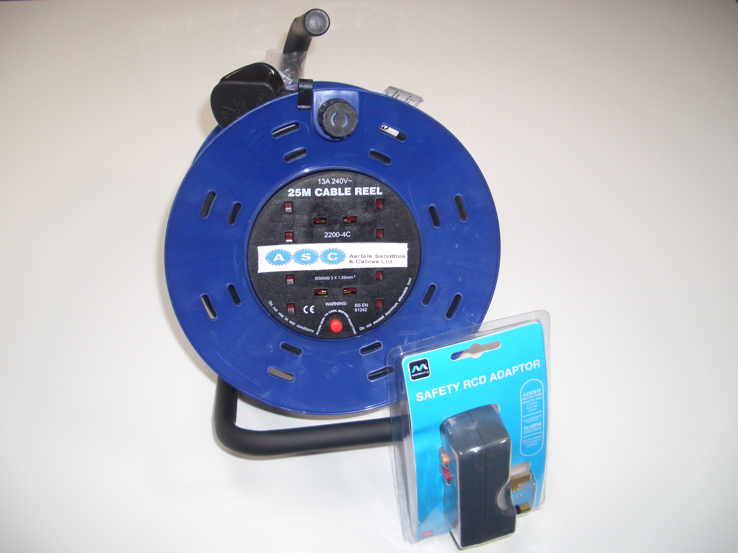 Buy 4 Way 30M Extension Cable Reel with RCD, 13Amp 230V240V Heavy duty