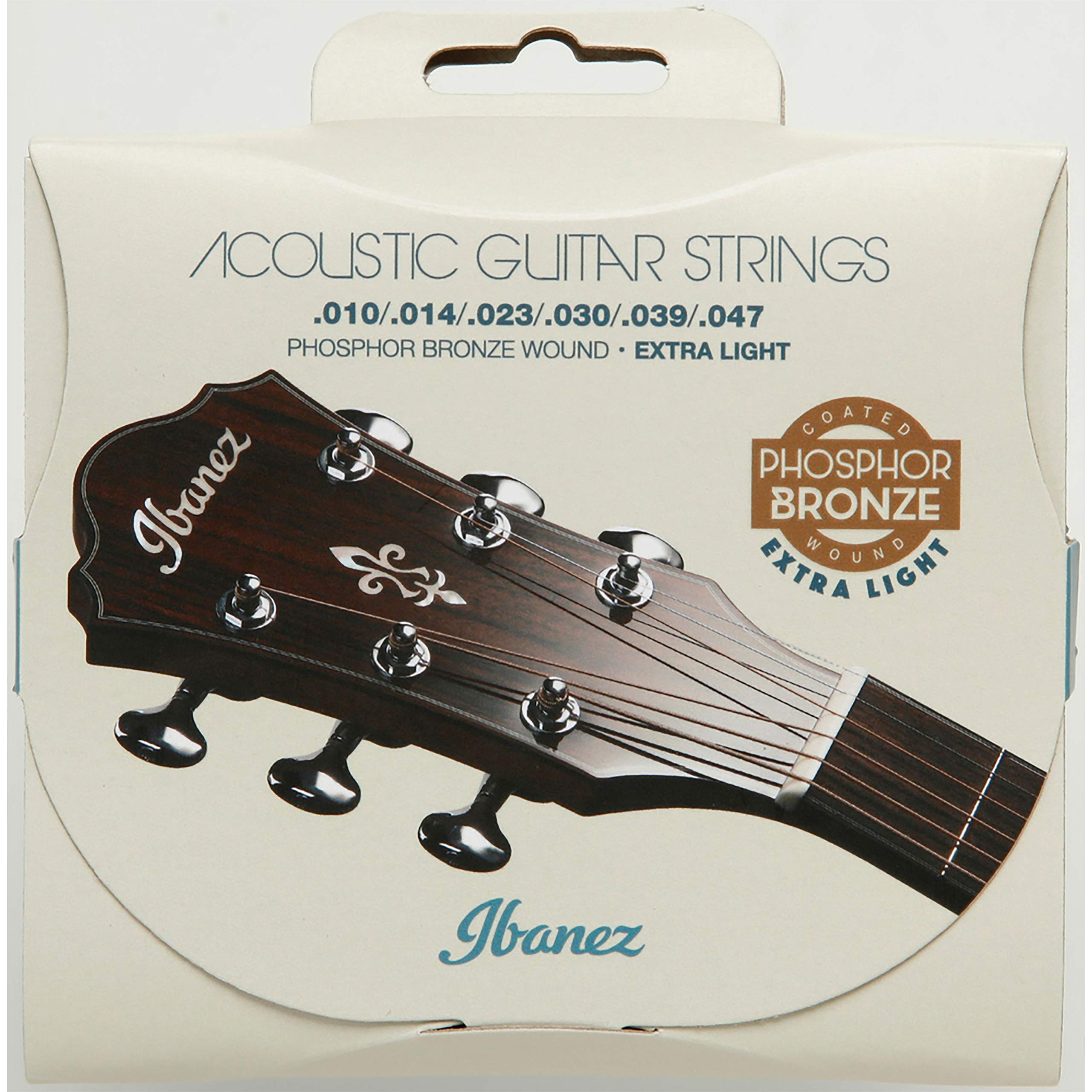 IBANEZ String Set for 6 String - .010/.014/.023/.030/.039/.047 Phosphor/Bronze (IACSP61C)