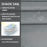 Mokani 2x2m Sun Shade Sail Grey Waterproof UV 95% with Ropes view 4
