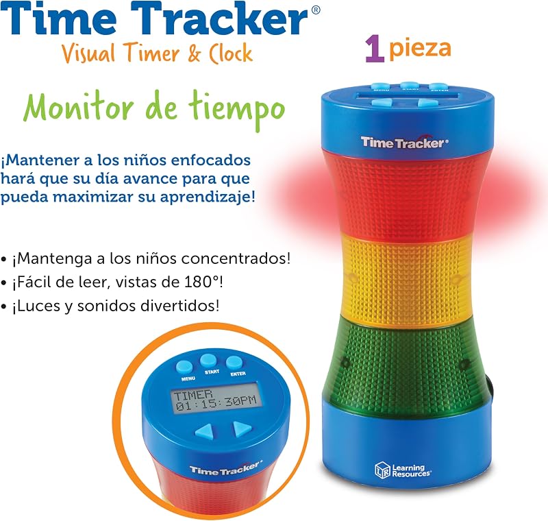 Temporizador Visual Infantil – Time Tracker 2.0 con Luces y Sonidos – Gestión de Rutinas y Tareas – 3+ Años – para Aula y Hogar
