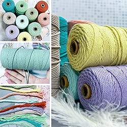 3mm x 109Yards Macrame Cord Thick Natural Cotton