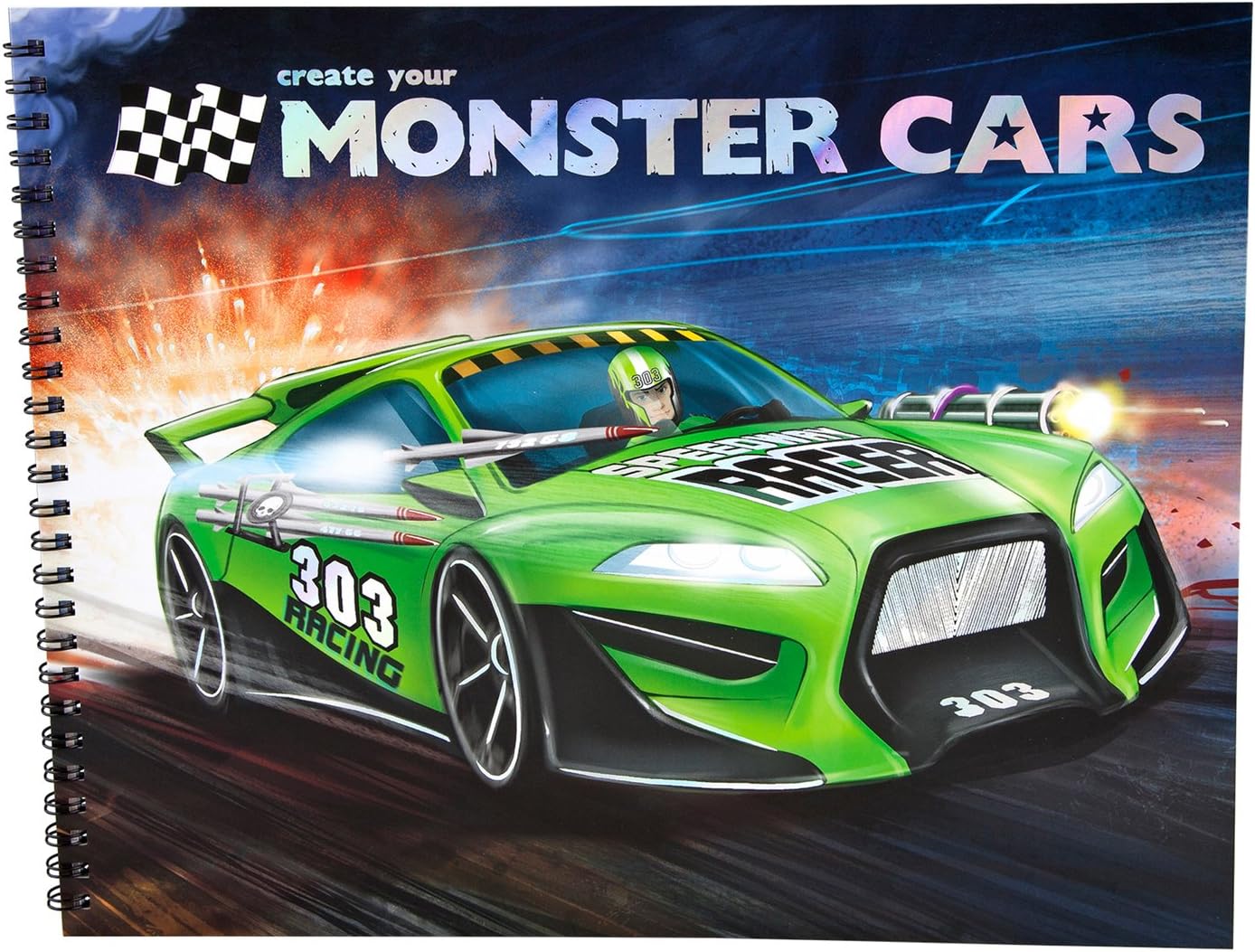 Amazon Com Create Your Monster Cars Colouring Book By Monster Cars Toys Games