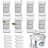 UPAWPIA Cat Water Fountain Filter Replacement 16 Packs for UPAWPIA 3.2L Pet Water Foutain 8 Filters & 8 Sponges Water Filter for Cat Fountain