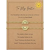 JoycuFF Friendship Bracelets Best Friend Gift for Women Birthday Gifts for Women Friendship Gift Matching Bracelets to My Bestie Sun Bracelet 2pcs