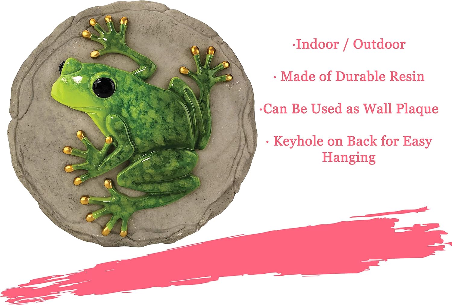 Spoontiques, Inc 13329 Raised Frog Stepping Stone, Green : Garden & Outdoor