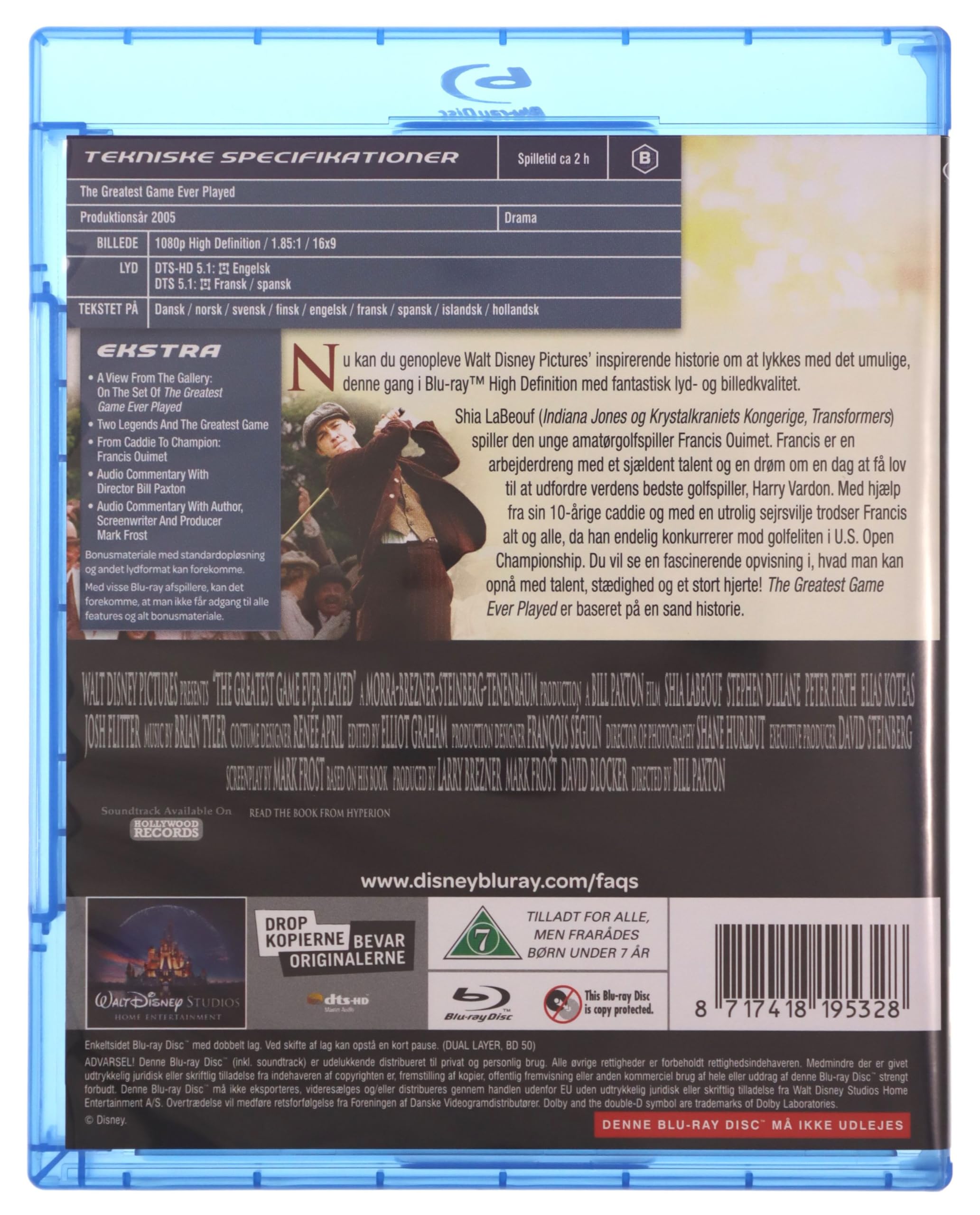 Greatest Game Ever Played - Blu Ray/Movies/Standard/Blu-Ray