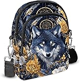 sagacitrix Wolf Crossbody Purse for Women Casual Cell Phone Bag Waterproof Shoulder Bags Travel