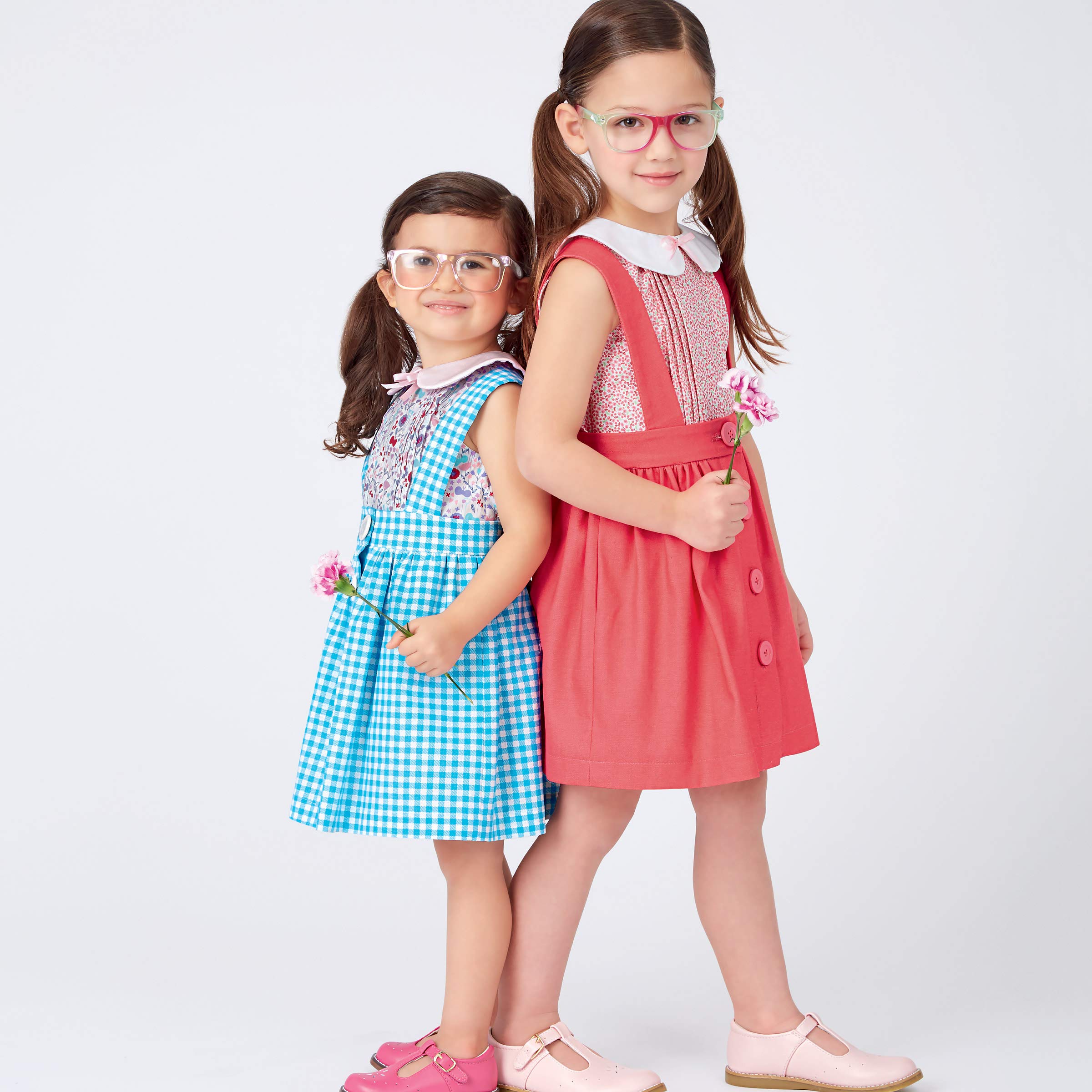 New Look Sewing Pattern N6664 Toddlers' & Children's Skirts with Shoulder Straps & Peter Pan Blouse