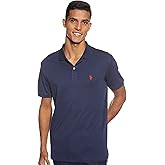 U.S. Polo Assn. Men's Solid Short Sleeve Interlock Polo Shirt, Golf Shirts for Men, Business Casual Polos