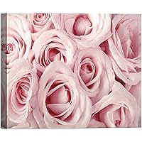 SIGNWIN Canvas Wall Art Bouquet of Blush Pink Roses Floral Flower Photography Modern Art Romantics Closeup Relax/Calm Duotone for Living Room, Bedroom, Office - 12x18 inches