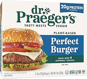 Dr. Praeger's, Perfect Burgers, 4 Ounce, 2 Count