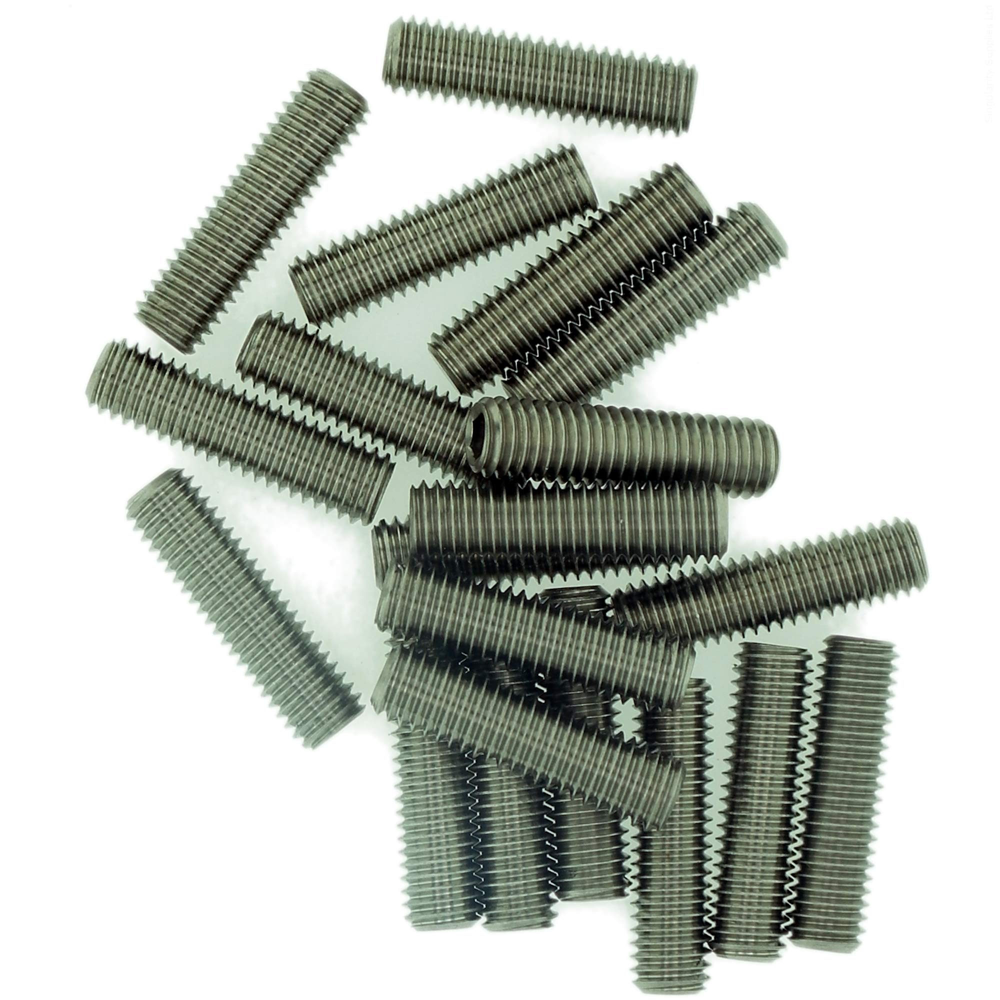 M10 (10mm x 20mm) Hex Socket Grub Screw (Flat Point) - Stainless Steel (A2) (Pack of 10)