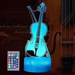 POSSHE Violin Night Light, Violin Gifts, Cello 3D