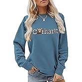 JHUSXEYY Highland Cow Sweatshirt Cow Print Sweatshirt Funny Cow Country Western Pullovers